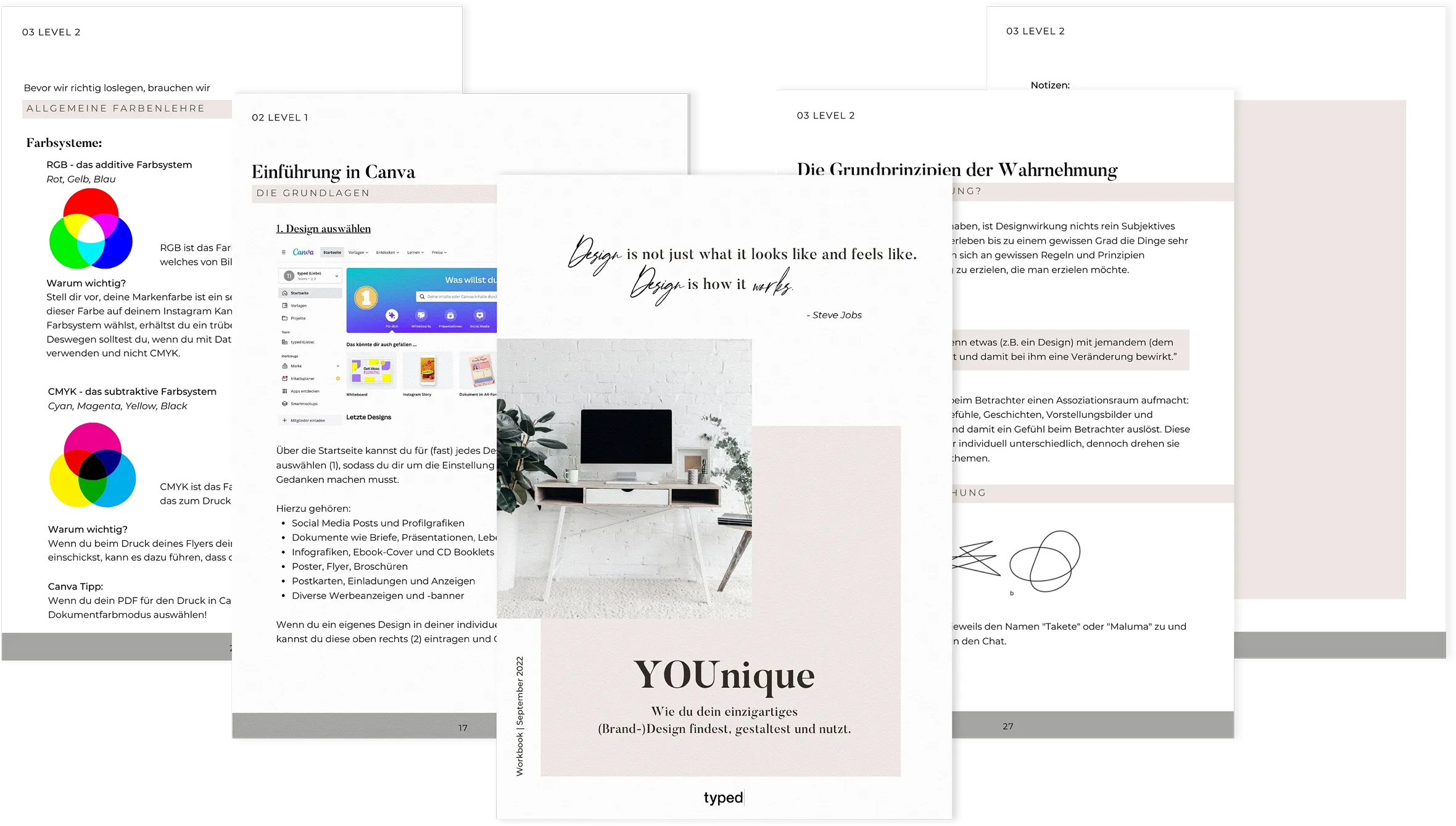 YOUnique Workbook Inhalte - Branding, Design und Instagram-Optimierung