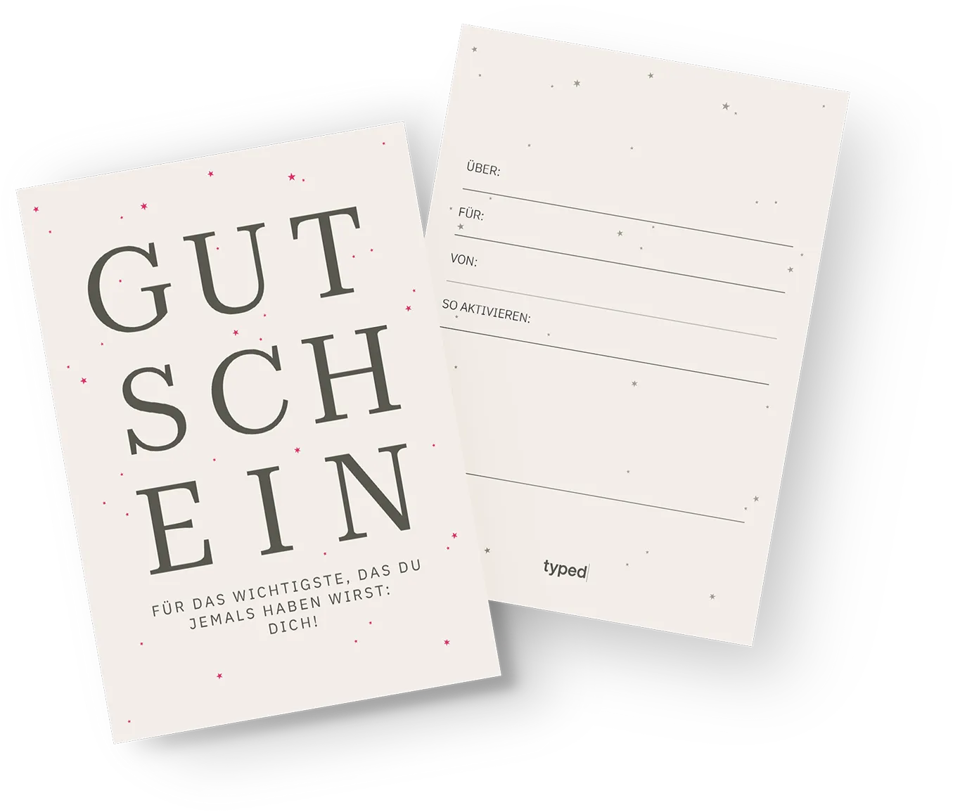 Wertgutscheine von typed - Geschenke für Workshops und Weiterbildung