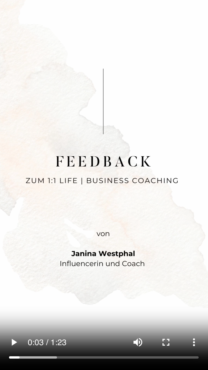 Video-Feedback von Janina Westphal